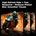KOORUI Gaming Monitor 25-inch, 170Hz FHD 1080p Computer Monitor, 1ms GTG, Adaptive G-Sync, FreeSync Premium, 3 Sides Frameless, HDMI x 2, DisplayPort, Black, 25E3A - Image 2