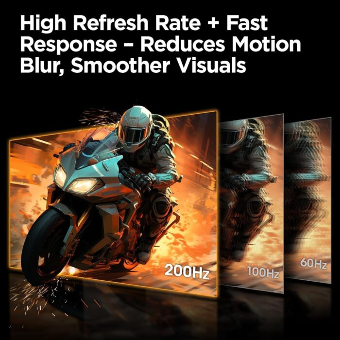 KOORUI Gaming Monitor 25-inch, 170Hz FHD 1080p Computer Monitor, 1ms GTG, Adaptive G-Sync, FreeSync Premium, 3 Sides Frameless, HDMI x 2, DisplayPort, Black, 25E3A - Image 2