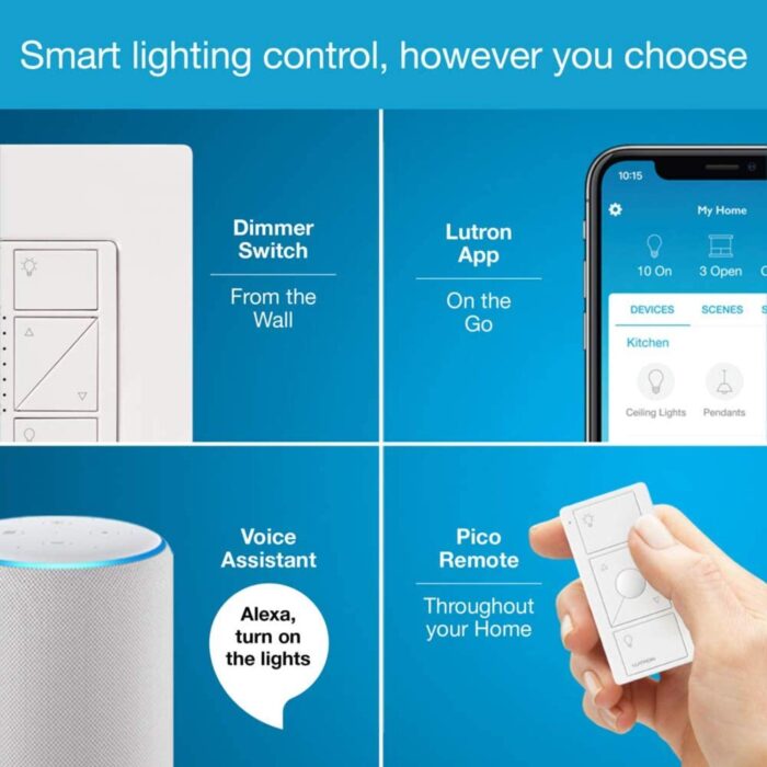 Lutron Caseta Smart Lighting Smart Hub for Light Bulbs and Fans, Works w/Alexa, Apple Homekit, Google Home, 75 Device Capacity, L-BDG2-WH, White - Image 4