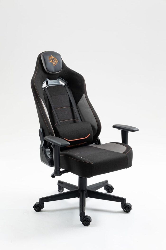 Porodo Gaming Chair with Fabric+PU+Sudede Covered form, Class4 100Mm Gas Lift and 2D - Image 3