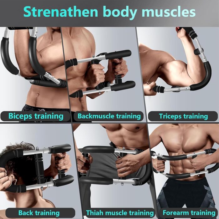 Twister Arm Trainer, 40-100lb Adjustable Chest & Arm Workout Equipment, Power Twister Bar with Detachable Design for Strength Training at Home, Gym & Travel - Image 2