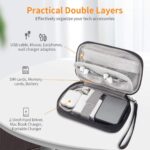 MAKINGTEC Electronic Accessories Organizer - Portable Travel Bag for Cords, Chargers, Hard Drives, Headphones, USB & SD Cards (Black) - Image 3
