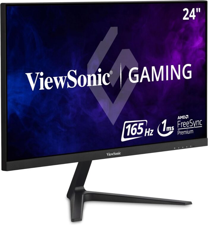 Viewsonic VX2418-P-MHD 24 Inch Frameless Full HD 1080p 180Hz 1ms Gaming Monitor with Adaptive-Sync Eye Care HDMI and Display Port, Black