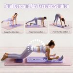 Ab Roller Abs Workout Equipment: Multifunction Automatic Rebound Abdominal Wheel - Foldable Home Gym Exercise Fitness Equipment Push Up Board for Strength Training Core Workout with Knee Pad Timer - Image 3