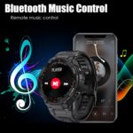 EIGIIS Military Smart Watch Men Outdoor Waterproof Tactical Smart Watch Bluetooth Talk Speaker 1.3 Inch HD Touch Screen Fitness Tracker Compatible with iPhone Samsung (Black) - Image 5