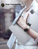 Lamicall Finger Ring Stand, Cell Phone Holder : Universal Phone Ring Cradle Kickstand Compatible with iPhone 15 14 13 12 11 Pro Max, Galaxy S 23 S22 S21 S20, All Android Smartphone - Black - Image 3