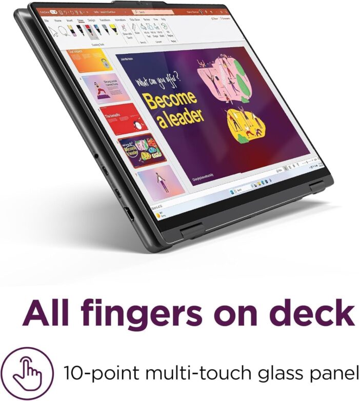 Lenovo 2024 Yoga 7i 2-in-1 AI Laptop, 16" WUXGA Touch, Intel 12-Core Ultra 7 155U (Beat i7-1355U), 16GB LPDDR5X RAM, 1TB SSD, Backlit, FP, FHD IR Webcam, AI Copilot, Win11 Home, W/Portable SSD&Stylus - Image 4