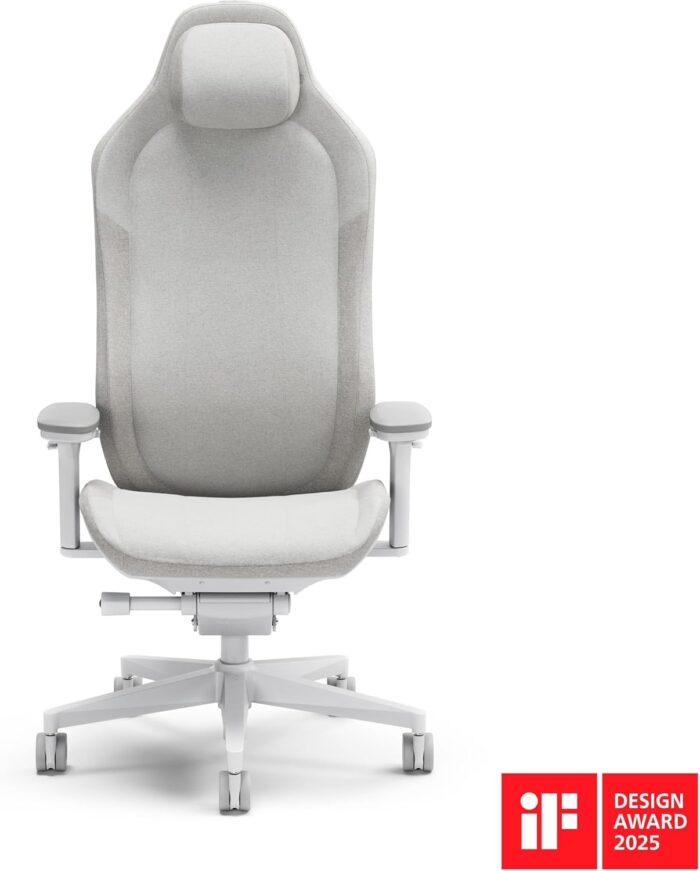 Fractal Design Refine Fabric Light Gaming Chair - Ergonomic Office Desk Chair Functionality with 4D Adjustable Armrests, High-Back Support, Lumbar Cushion, and Premium Fabric - Image 2