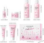 LAIKOU Sakura Skincare Set - 6 PCS Hydrating and Revitalizing Skincare Gift Set for Women, Teens, Moms & Daughters - Deep Cleansing, Anti-Aging, Nourishing, Even Skin Tone Treatment - Image 8
