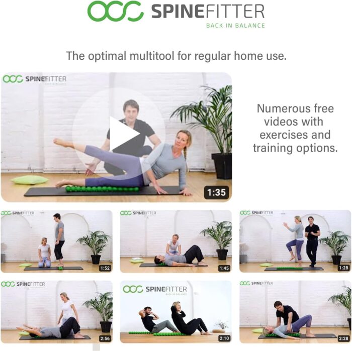 Sissel Spinefitter ® Green | Massager for Back & Balance | Back Trainer Releases Tension & Blockages | Ideal for Pilates and Yoga | For Relaxing the Spine | For Home & Practice - Image 3