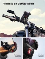 JOYROOM Motorcycle Phone Mount, [1s Auto Lock][100mph Military Anti-Shake] Bike Phone Holder for Bicycle, [10s Quick Install] Handlebar Phone Mount, Compatible with iPhone, Samsung, All Cell Phone - Image 5