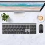 cimetech Rechargeable Wireless Keyboard and Mouse, 2.4G USB Full Size Keyboard Mouse Combo for Mac, Windows, Laptop, Computer - Grey - Image 6