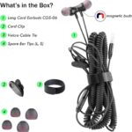 C G CHANGEEK Extra Long Wired Headphone for TV with 12FT Spring Coiled Extension Cable, Earphones Earbuds for 3.5mm Audio Output Devices, Metal Stereo Bass in-Ear Headset with Volume Control-ChanGeek - Image 6