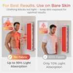 BestQool Red Light Therapy Device for Body, Face. 4 Wavelengths Full Body Near Infrared Light Therapy, Dual Chip 200 Clinical Grade LEDs, High Power Panel for Recovery, Skin Health, Pain. 340W. - Image 6