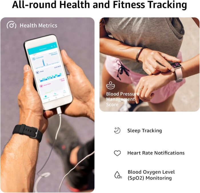 Smart Watch, 1.85" Smartwatch for Men Women (Answer/Make Call), Fitness Tracker with 140+ Sport Modes, IP68 Waterproof, Heart Rate/Sleep/Spo2 Monitor, Pedometer, Activity Tracker for Android iOS - Image 4