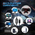 EKSA Gaming Headset PC Headset with 7.1 Surround Sound, Noise Canceling Over Ear USB Wired Headphones with Mic & RGB LED Light, Gaming Headphones Compatible with PS5, PS4, Mac, Laptop (E1000-Red) - Image 7