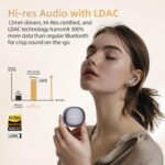 QCY MeloBuds Pro Adpative Active Noise Cancelling Wireless Earbuds, Reduce Noise by Up to 99%, Wireless LDAC Hi-Res Audio Bluetooth 5.3 Earphones, 34H Playtime, Comfortable Fit, Custom EQ via App - Image 4