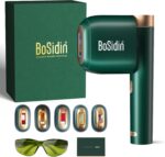 BoSidin Laser Hair Removal, IPL Hair Removal with Painless Ice-Cooling, 2-in-1 Face SR Rejuvenation, 6+1 Modes, 6 Levels Hair Removal for Women Permanent, Laser Hair Removal Kit with Shaver, Goggles
