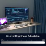 NALACAL Under Monitor Light Bar, RGB Screenbar Light Desk Lamp Computer, Dimmable LED with Dynamic Rainbow Effect, Gaming USB Powered, Remote Control Color Changing, Adjustable Brightness and Speed - Image 6
