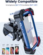 JOYROOM Motorcycle Phone Mount, [1s Auto Lock][100mph Military Anti-Shake] Bike Phone Holder for Bicycle, [10s Quick Install] Handlebar Phone Mount, Compatible with iPhone, Samsung, All Cell Phone - Image 6