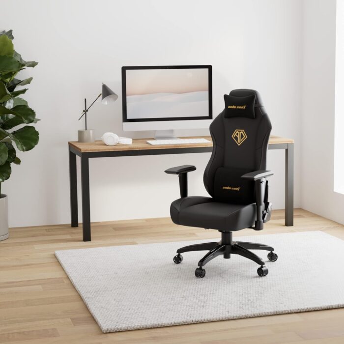 Anda Seat Unisex-Adult Phantom 3 Gaming Chair, Black, AD18Y-06-B-PVC, Large - Image 2