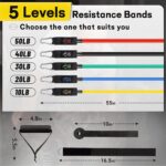 CLOUDFOUR Resistance Bands set of 12pcs, Workout Bands, Exercise Bands for Men and Women, Fitness Stretch Bands for Strength Training, Physical Therapy, Shape Body, Complete Home Workout Equipment - Image 3