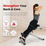 Sunny Health & Fitness Foldable Hyperextension Roman Chair W/Back Extension, Home Gym Sit Up Bench for Glute & Ab Workouts, Optional Adjustment Incline & Multi-Function Heavy-Duty Exercise Equipment - Image 2