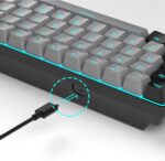 MageGee Portable 60% Mechanical Gaming Keyboard (Grey/Blue Switch) - Image 7