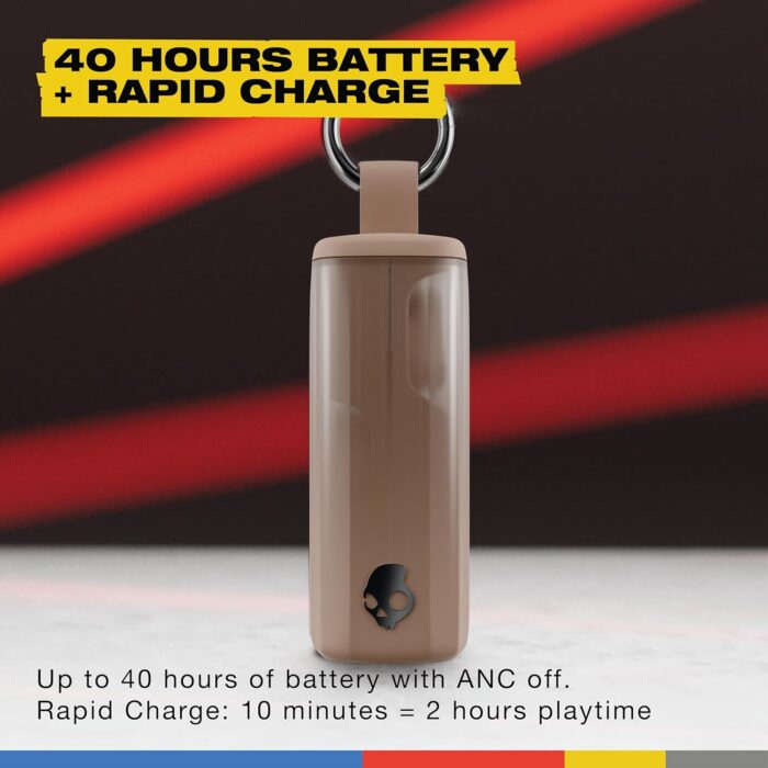 Skullcandy Method 360 ANC Wireless Earbuds, Sound by Bose, Bluetooth Headphones, Premium Noise Cancelling, Up to 40 Hrs Battery, Sweat and Water Resistant, Microphone for iPhone, Android - Primer Tan - Image 6