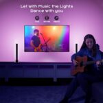 MAKINGTEC RGB LED Lights Bar-Music Sync RGB Desk Light-Gaming Lights for Room, with Infrared Remote Control, Power Adapter, and 74 in/190cm USB Powered Wire, for Bedroom Atmosphere and TV PC Monito - Image 2