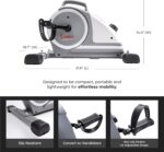 Sunny Health & Fitness Dual Function Under-Desk Bike Trainer at Home, Mini Exercise Machine for Senior Training, Arm/Leg Cardio Cycle Workout - Image 6