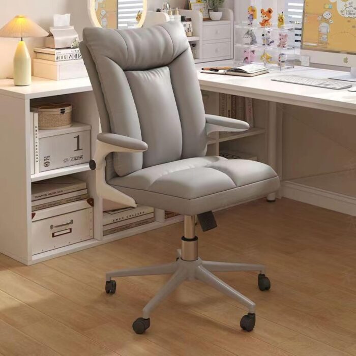 ALMEKAQUZ Computer Chair, Office Chairs, Home High Backrest Swivel Chair, Desk Chairs with Wheels, Angle Adjustable Chair, Desk Chair Ergonomic College Dormitory Gaming Chairs (Grey)