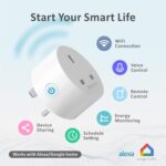 Baytion WiFi Smart Plug, 16A WLAN Smart Socket with Energy Monitoring,4 Pack 2.4GHz WiFi Outlet with Smart Life APP Wireless Remote Control,Works with Alexa and GL Home (No Hub Required)(4 Pack) - Image 2