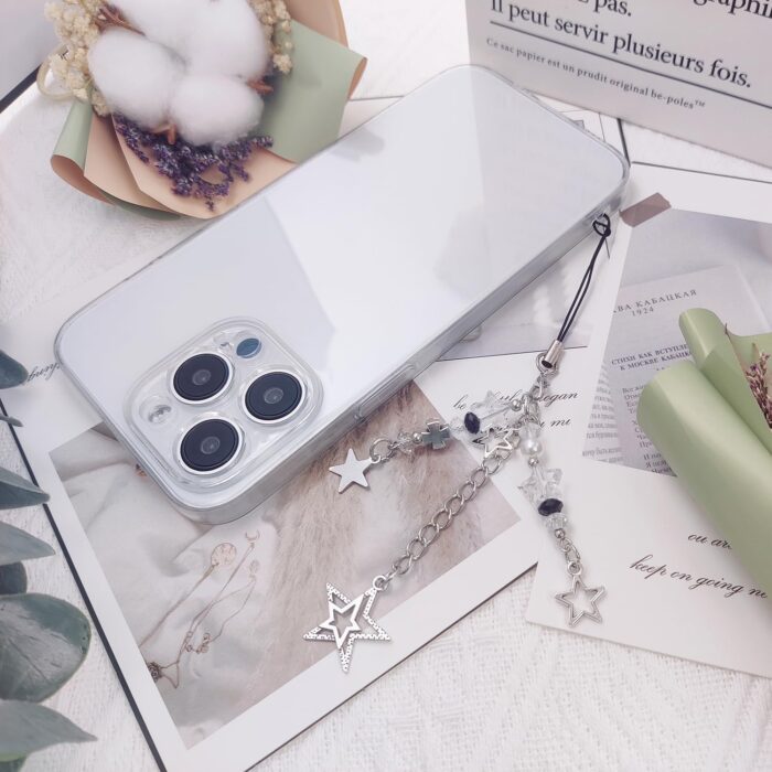 cioatu 1-4PCS Cute Phone Charms Aesthetic Y2K Cell Phone Charms Strap Pink Strawberry Butterfly Star Phone Charm Y2K Accessories for Phone Bag Keychain Airpods Camera Pendants Decor - Image 3