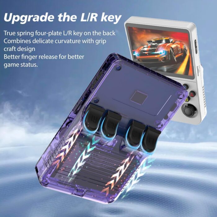Eacam Handheld Game Console Dual Joysticks Game Player with Back R/L Buttons Built-in Games 3.5-inch Color Screen RK3326 2500mAh Rechargeable Battery - Image 7