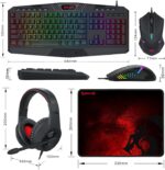 Redragon S101 Wired Rgb Backlit Gaming 4 In 1 Combo - Image 8