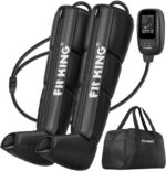 FIT KING Air Compression Recovery System, Full Leg & Foot Compression Massage Boots for Blood Circulation and Fast Recovery, Enhance Sports Performance (Medium)