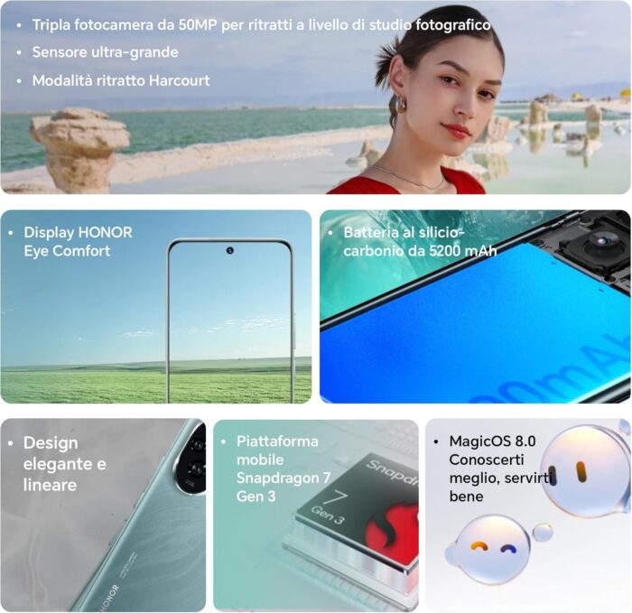 HONOR 200 5G Smartphone | 512GB ROM + 12GB RAM | 6.7" 120Hz OLED Display | 50MP Triple Camera | Snapdragon 7 Gen 3 | 5200mAh Battery | 100W Fast Charging | Dual SIM + eSIM | Android 14 (Emerald Green) - Image 2