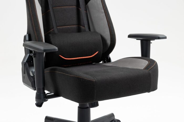 Porodo Gaming Chair with Fabric+PU+Sudede Covered form, Class4 100Mm Gas Lift and 2D - Image 5