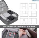DAYONG Cable Organizer Bag, Electronic Accessories Bag, Portable Digital Storage Bag, Travel Gadgets Storage Case, Cable Organizer Bag Gadget Carry Bag for Hard Drives, Cables, Power, USB(Grey) - Image 5
