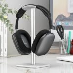 Headphone Stand, Non Slip Gaming Headset Holder, ABS TPU Aluminium Alloy Earbuds Mount for All Earphone Accessories. (White) - Image 3