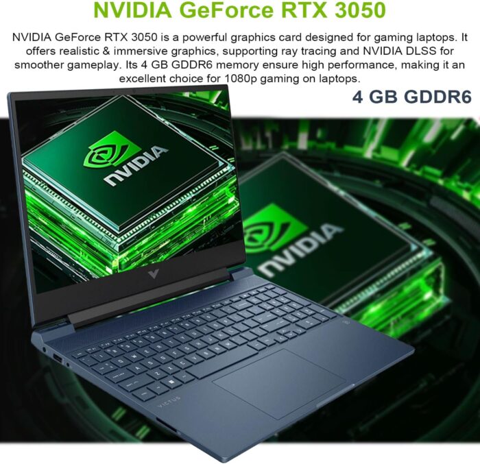 HP Victus 15.6 i5 Gaming Laptop, 15.6" FHD 1920x1080 144Hz, Intel Core i5-12450H, NVIDIA GeForce RTX 3050, 32GB RAM, 1TB SSD, Backlit KB, Touchpad, SD Card Reader,(UPGRADE) - Image 2