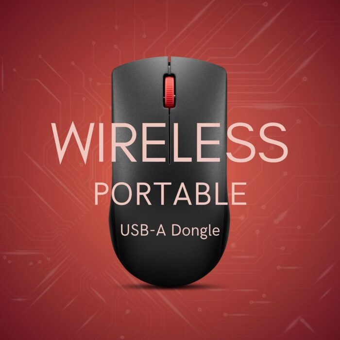 Lenovo 150 wireless mouse | 2.4G via USB-A Dongle | LED Optical Sensor | 1000 DPI | Black - [GY51L52638] - Image 2