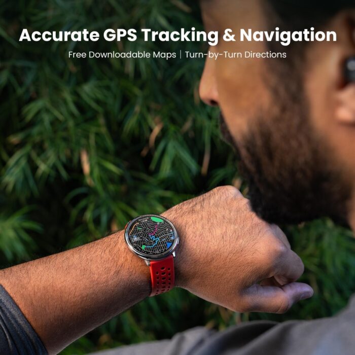 Active 2 premium version Smart Watch 44mm, 10 Day Battery, Fitness Tracker, Sleep Monitor, GPS Maps, 160+ Sport Modes,Water Resistant, Black Leather Premium Strap, With 2 straps leather & normal. - Image 4