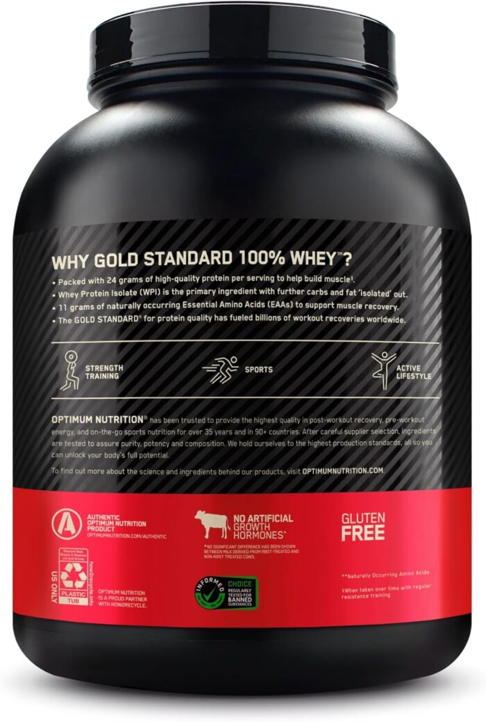 Optimum Nutrition (ON) Gold Standard 100% Whey Protein Powder Primary Source Isolate, 24 Grams of Protein for Muscle Support and Recovery - Chocolate Malt, 5 Lbs, 73 Servings (2.27 KG) - Image 10