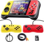 KASTWAVE Handheld Game Console, Retro Game Console Built-in 4849 Classic Games, 3.5-inch TFT LCD Screen, 10 Emulators, MP3/MP4/Ebook - TV OUT - Portable Game Player with 2 Gamepads