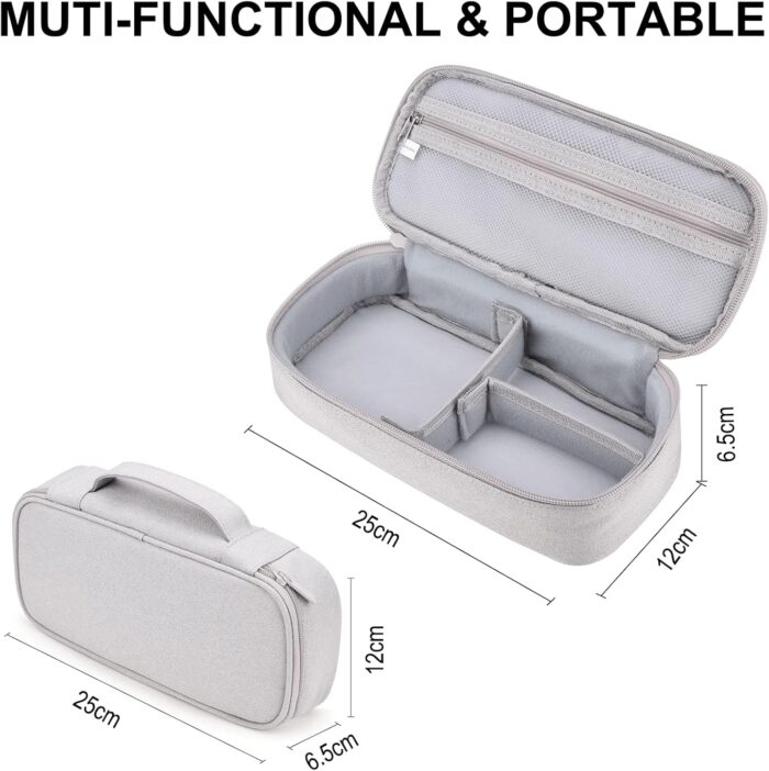 Portable Electronic Accessories Bag Organizer, Travel Gadgets Storage Case Cable Organizer Bag Compatible for Charger USB Cables SD Memory Cards Earphone Flash Hard Drive Phone Power Bank, M - Image 3