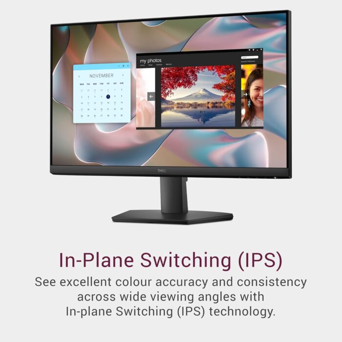 Dell 24 Monitor - SE2425HM, Full HD (1920x1080), 100Hz, IPS, 5ms, VESA (100x100mm), HDMI, VGA, 3 Year Warranty, Black - Image 4