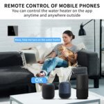 Yuhestdy 20A Smart WiFi/Bluetooth Water Heater Switch, Smart Boiler Touch Switch, Voice Control, APP Remote Control, Compatible with Alexa and Google Home, Neutral Wire Required (Black, 20Amps) - Image 5