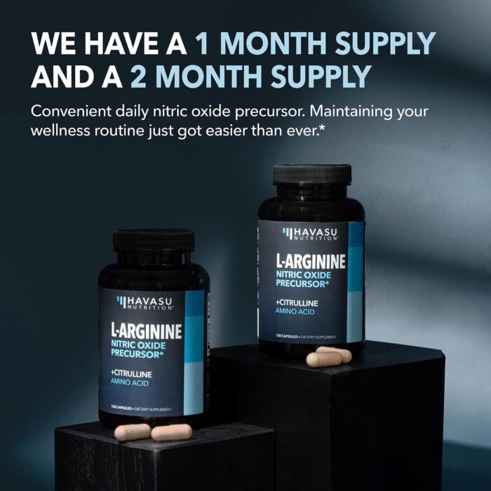 Extra Strength L Arginine - 1200mg Nitric Oxide Supplement for Muscle Growth, Vascularity & Energy - Powerful NO Booster With L-Citrulline & Essential Amino Acids To Train Longer & Harder - Image 8